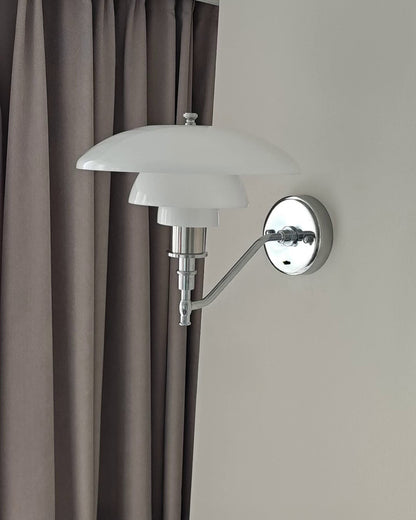 WOMO Milk Glass Mid Century Modern Wall Sconce-WM6122