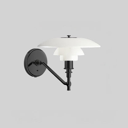 WOMO Milk Glass Mid Century Modern Wall Sconce-WM6122