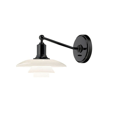 WOMO White Glass Mid Century Modern Wall Sconce-WM6123