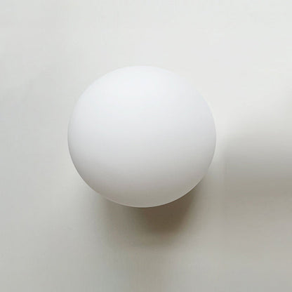 WOMO White Globe Glass Wall Sconce-WM6124