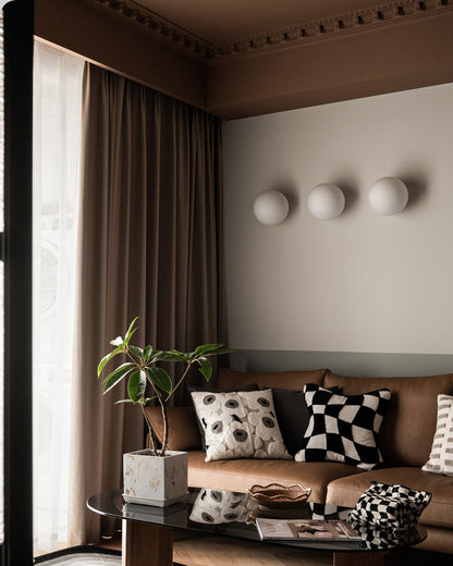 WOMO White Globe Glass Wall Sconce-WM6124