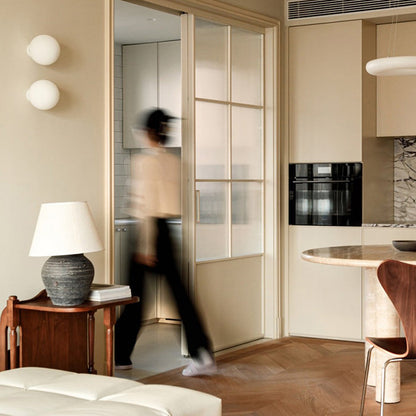 WOMO White Globe Glass Wall Sconce-WM6124