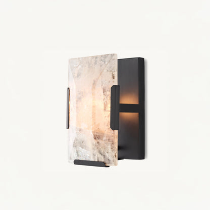 WOMO Rectangular Alabaster Wall Sconce-WM6125