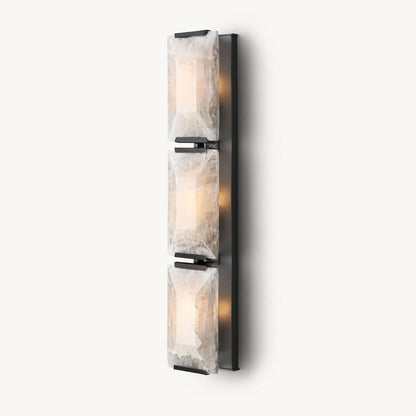 WOMO Rectangular Alabaster Wall Sconce-WM6125