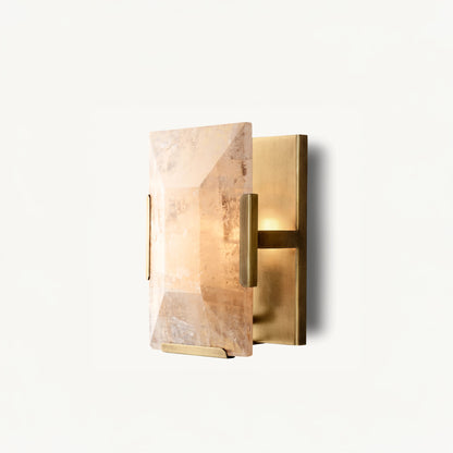 WOMO Rectangular Alabaster Wall Sconce-WM6125