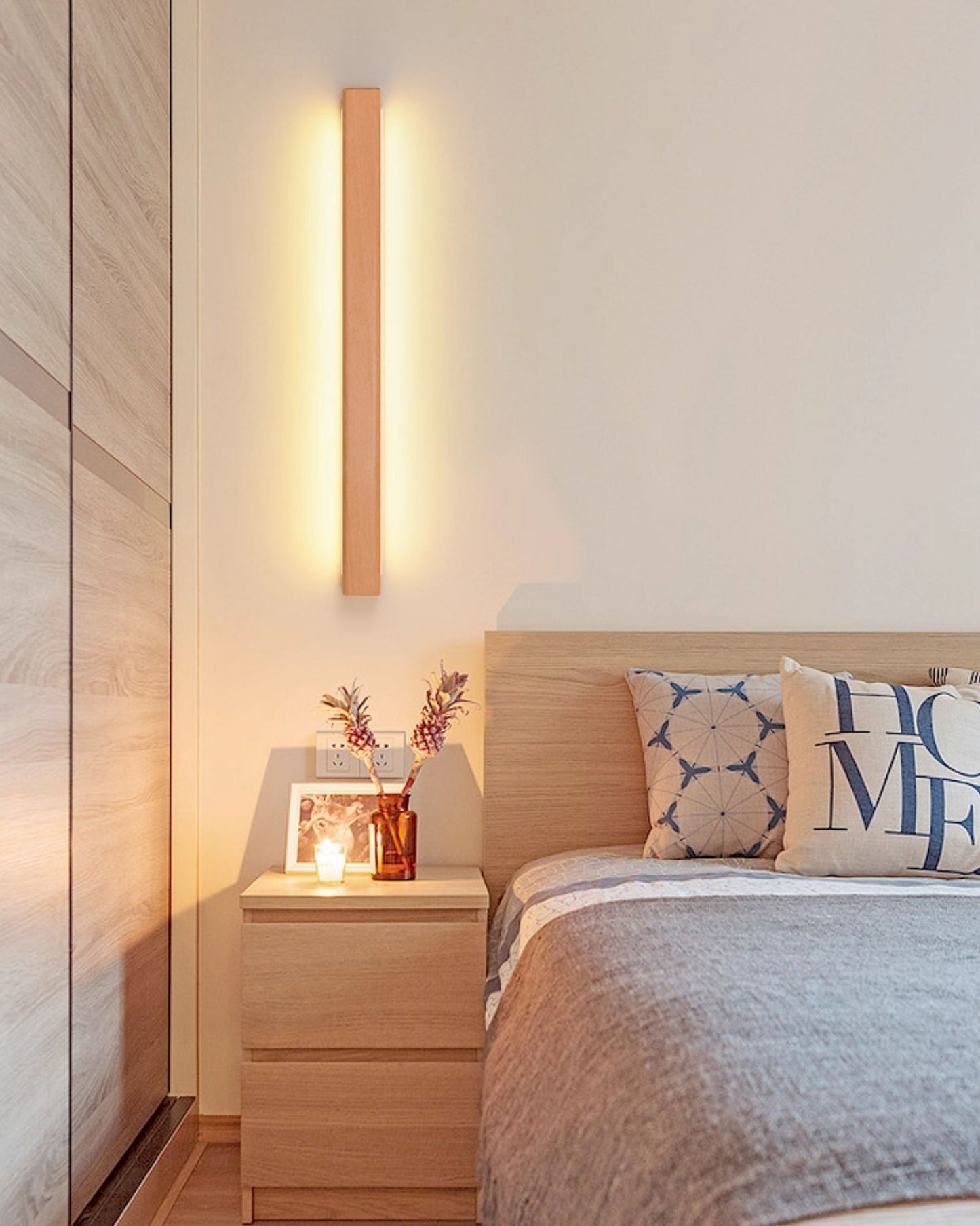 WOMO Wood Linear Wall Sconce-WM6126