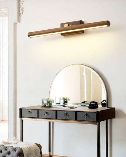 WOMO Adjustable Walnut Linear Wall Sconce-WM6127