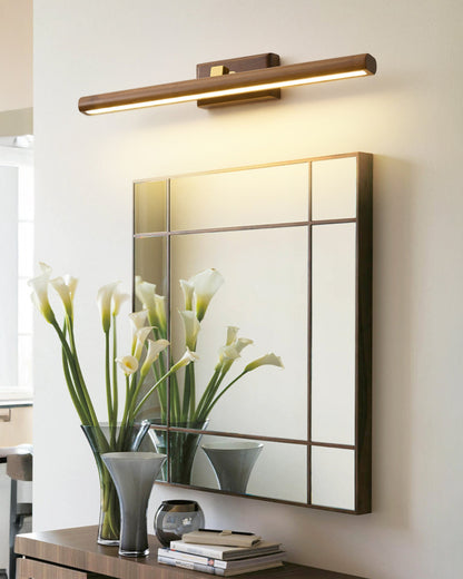 WOMO Adjustable Walnut Linear Wall Sconce-WM6127
