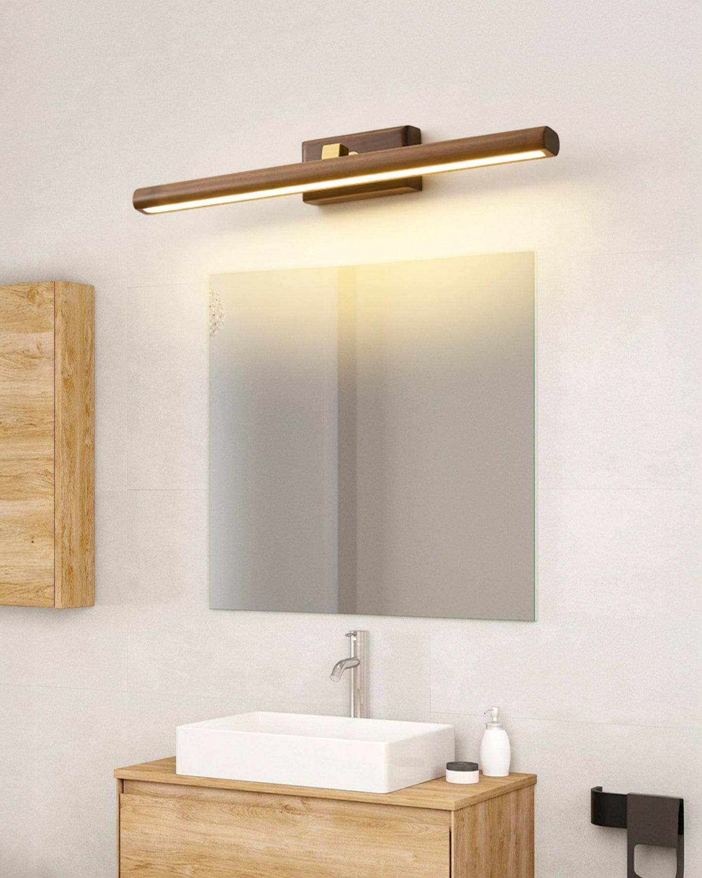 WOMO Adjustable Walnut Linear Wall Sconce-WM6127