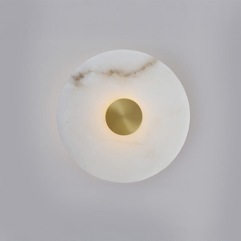 WOMO Art Deco Disc Alabaster Wall Sconce-WM6128