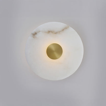 WOMO Art Deco Disc Alabaster Wall Sconce-WM6128
