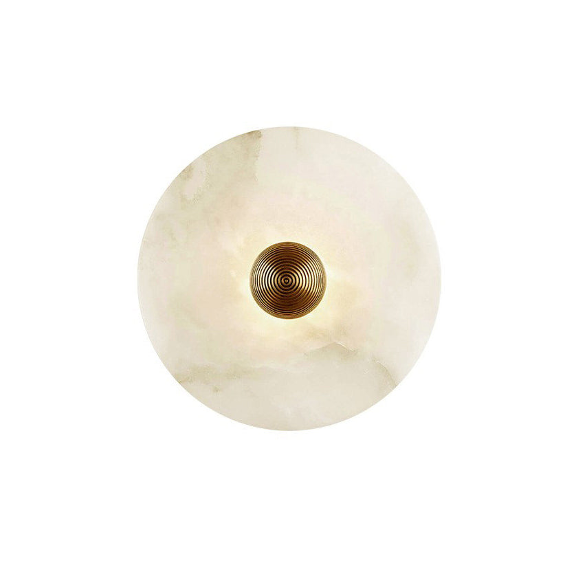 WOMO Art Deco Disc Alabaster Wall Sconce-WM6128