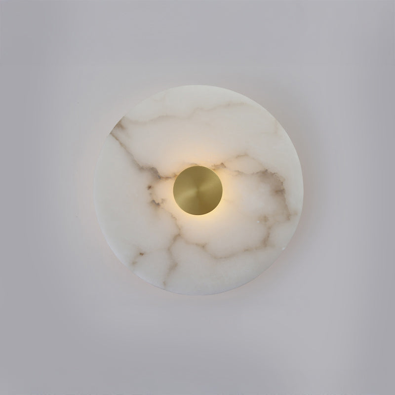 WOMO Art Deco Disc Alabaster Wall Sconce-WM6128