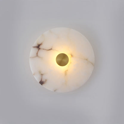 WOMO Art Deco Disc Alabaster Wall Sconce-WM6128