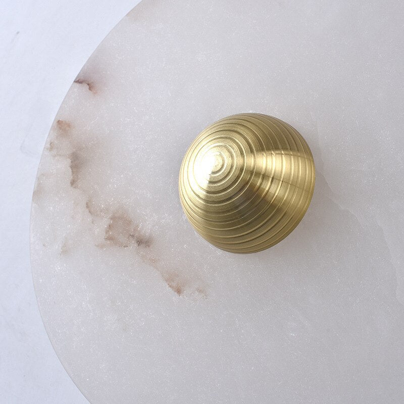 WOMO Art Deco Disc Alabaster Wall Sconce-WM6128