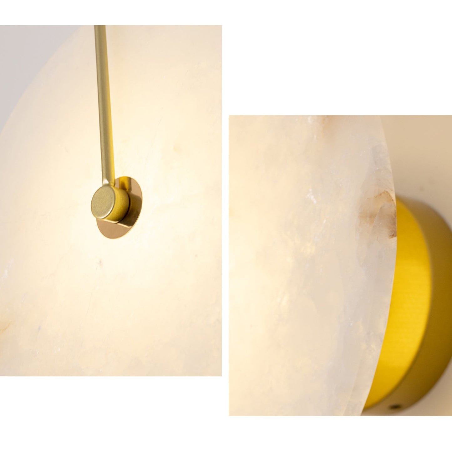 WOMO Alabaster Disc Wall Sconce-WM6129