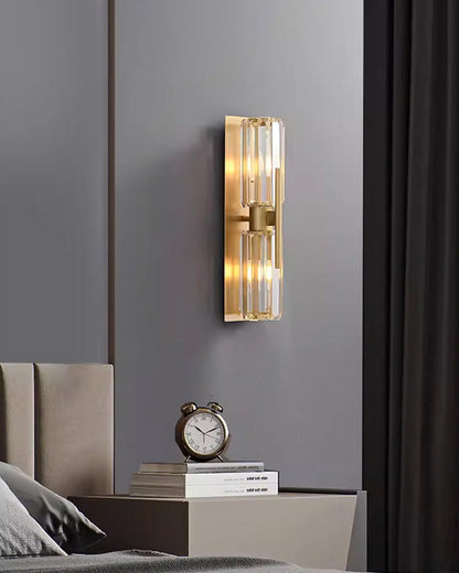 WOMO Crystal Prism Hurricane Double Wall Sconce-WM6132