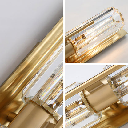 WOMO Crystal Prism Hurricane Double Wall Sconce-WM6132
