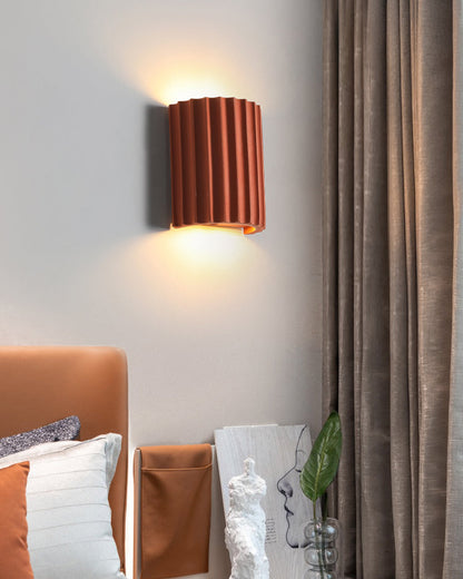 WOMO Half Cylinder Fluted Wall Sconce-WM6137