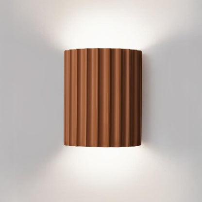 WOMO Half Cylinder Fluted Wall Sconce-WM6137