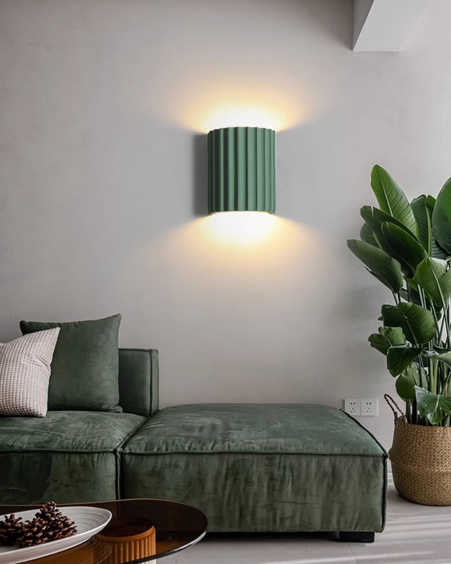 WOMO Half Cylinder Fluted Wall Sconce-WM6137