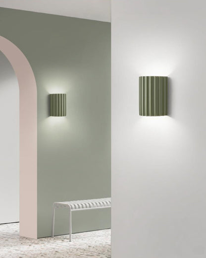 WOMO Half Cylinder Fluted Wall Sconce-WM6137