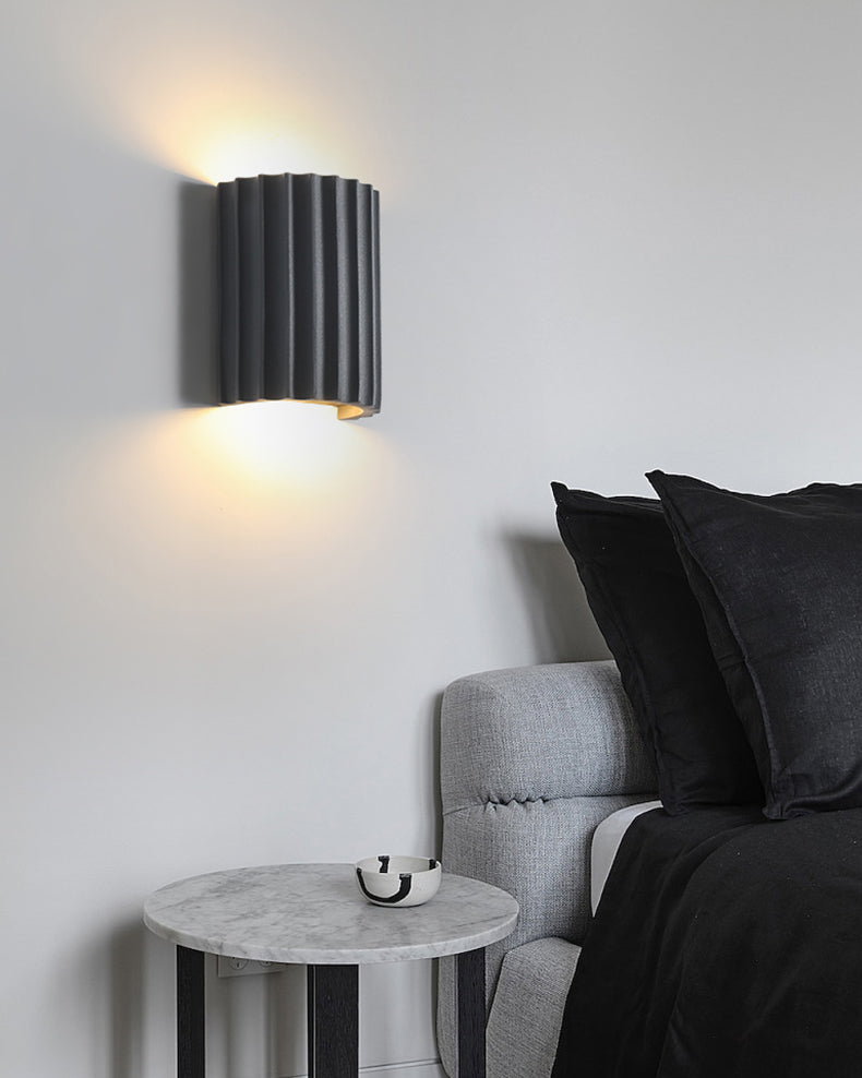 WOMO Half Cylinder Fluted Wall Sconce-WM6137