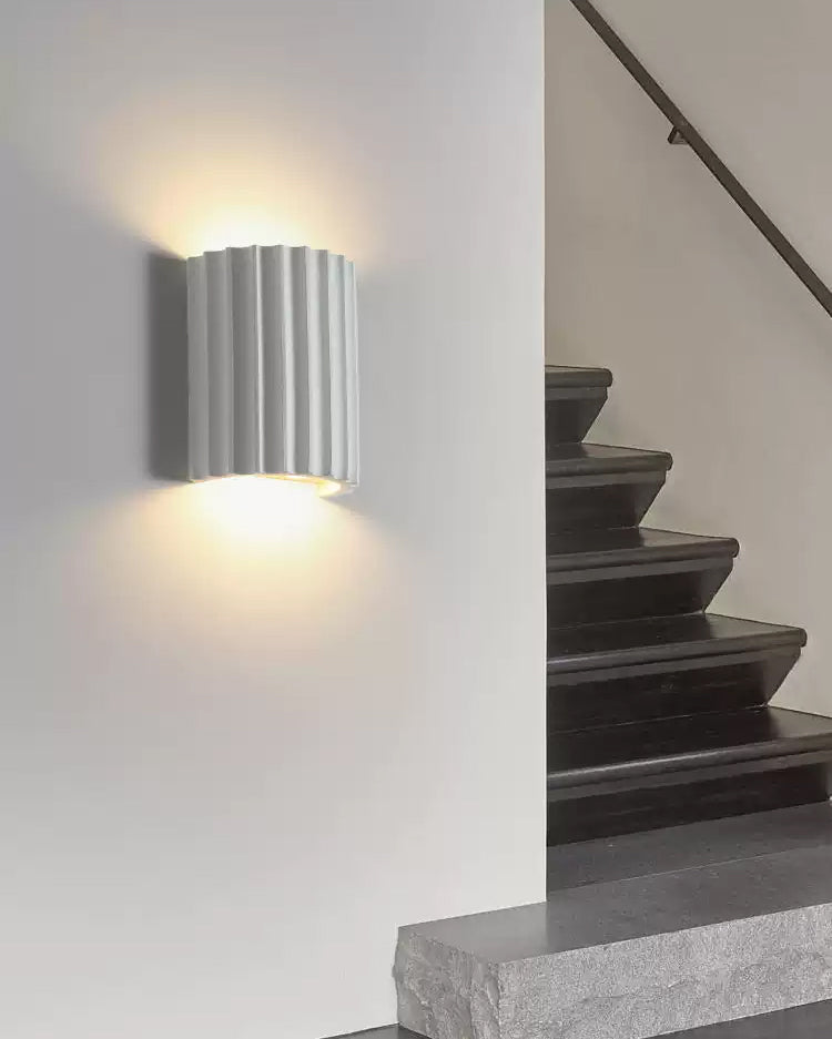 WOMO Half Cylinder Fluted Wall Sconce-WM6137