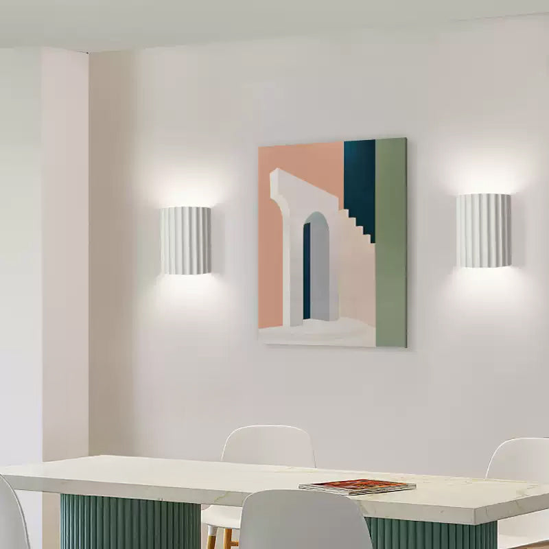 WOMO Half Cylinder Fluted Wall Sconce-WM6137