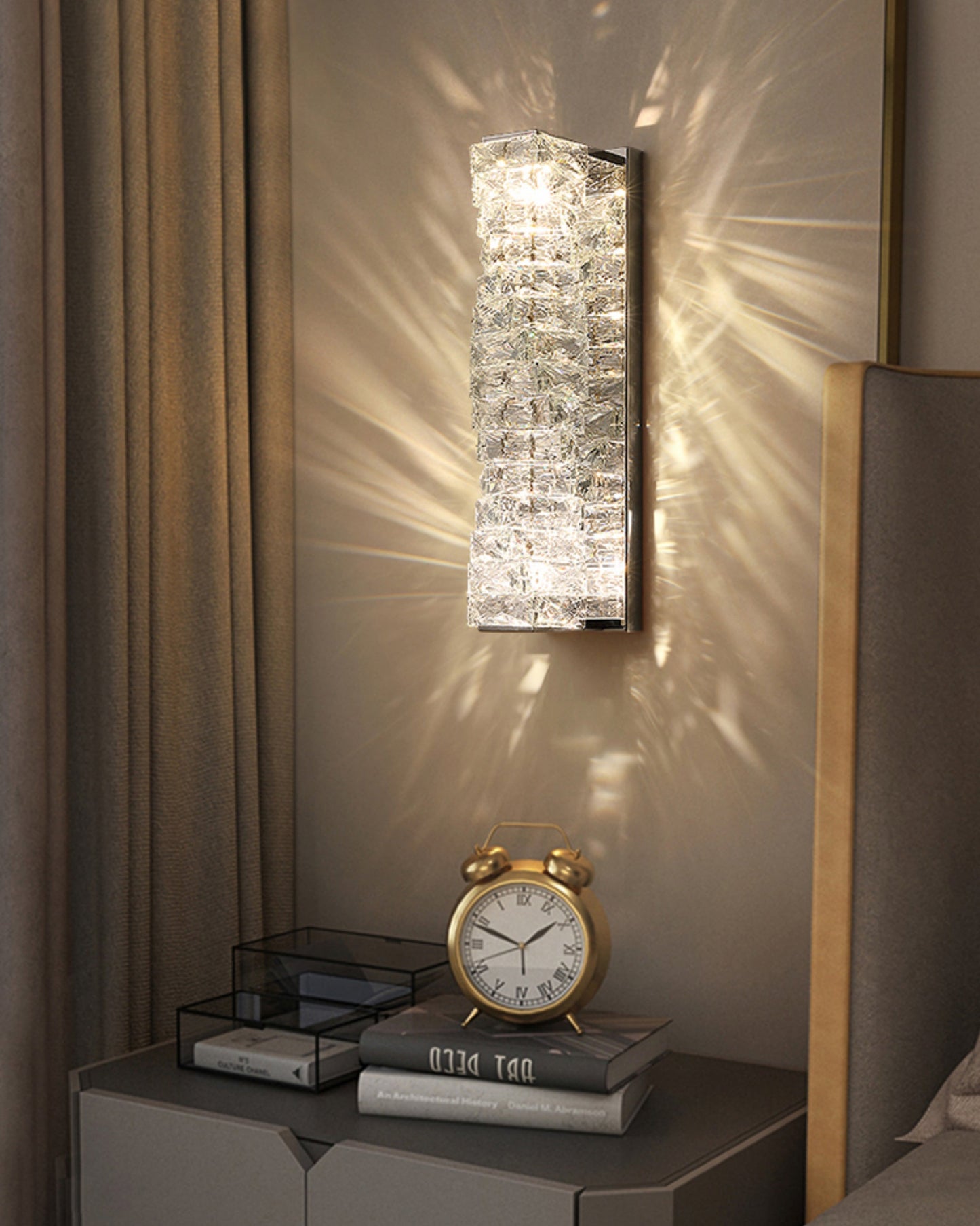 WOMO Luxury Crystal Wall Sconce-WM6138