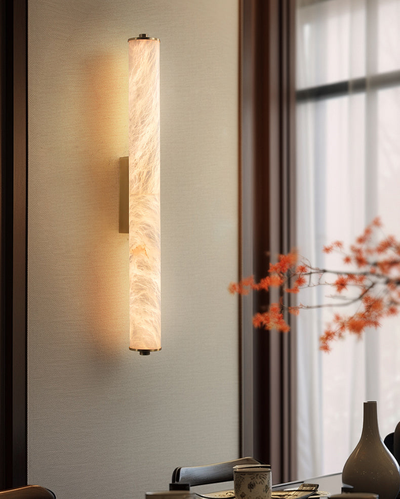 WOMO Alabaster Tube Wall Sconce-WM6139