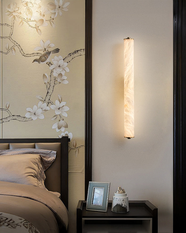 WOMO Alabaster Tube Wall Sconce-WM6139