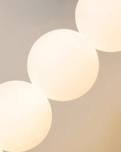WOMO White Glass Globe Tall Wall Sconce-WM6141