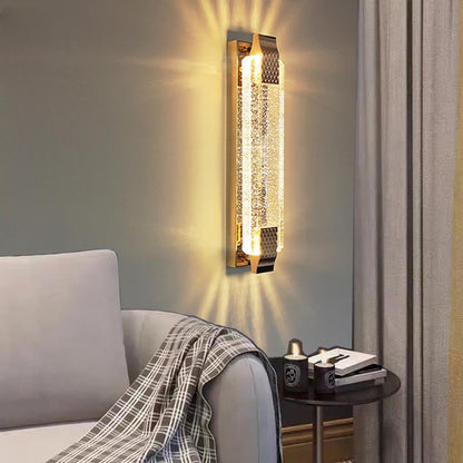 WOMO Bubble Crystal Long Wall Sconce-WM6142