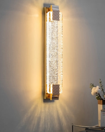WOMO Bubble Crystal Long Wall Sconce-WM6142