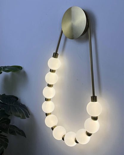 WOMO Pearl Necklace Elegent Wall Sconce-WM6145