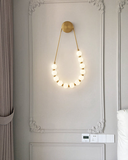 WOMO Pearl Necklace Elegent Wall Sconce-WM6145