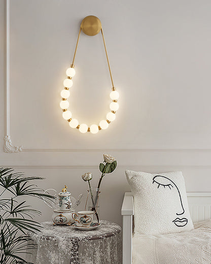 WOMO Pearl Necklace Elegent Wall Sconce-WM6145