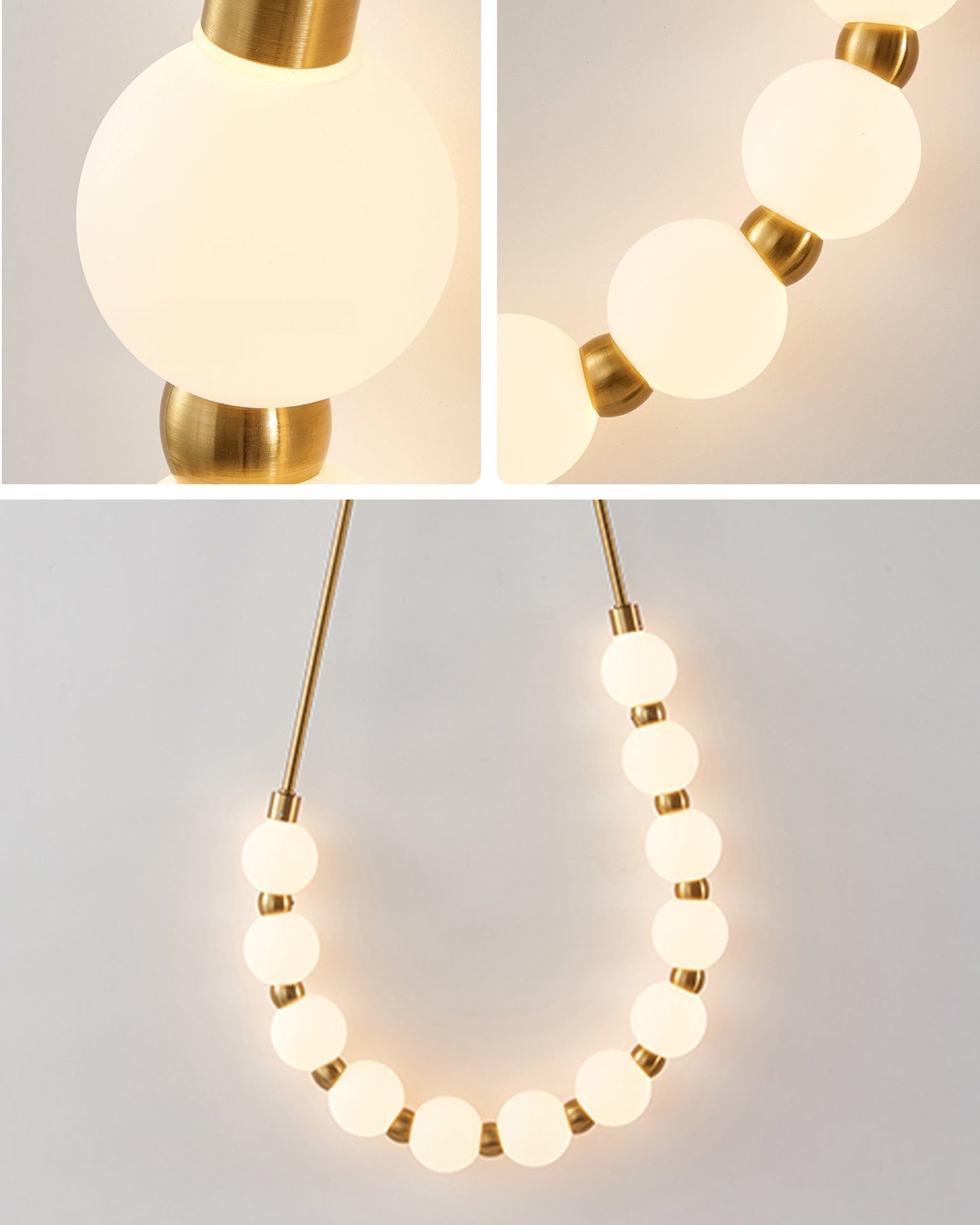 WOMO Pearl Necklace Elegent Wall Sconce-WM6145