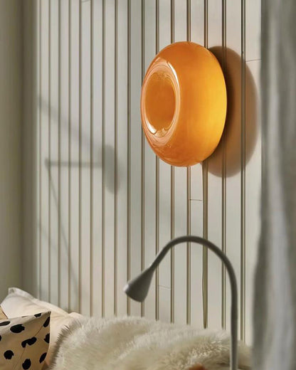 WOMO Round Glass Wall Sconce with Switch-WM6146