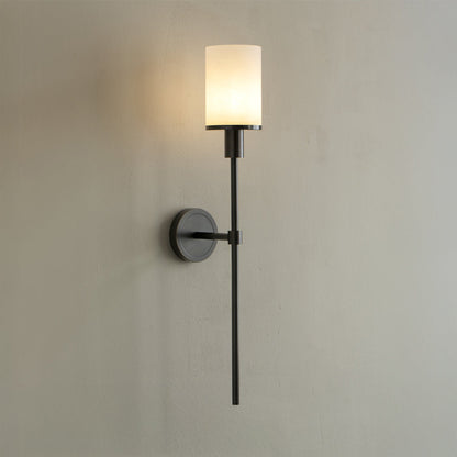 WOMO Alabaster Pillar Candle Wall Sconce-WM6154