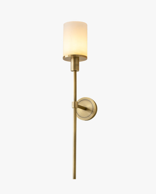 WOMO Alabaster Pillar Candle Wall Sconce-WM6154