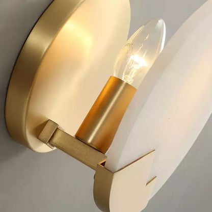 WOMO Art Deco Disc Alabaster Wall Sconce-WM6156