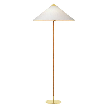 WOMO Rattan Fabric Cone Floor Lamp-WM7095