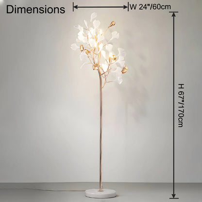 WOMO Ceramic Gingko Tree Floor Lamp-WM7137