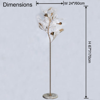 WOMO Ceramic Gingko Tree Floor Lamp-WM7137
