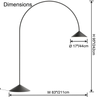 WOMO Arc Cone Floor Lamp-WM7139